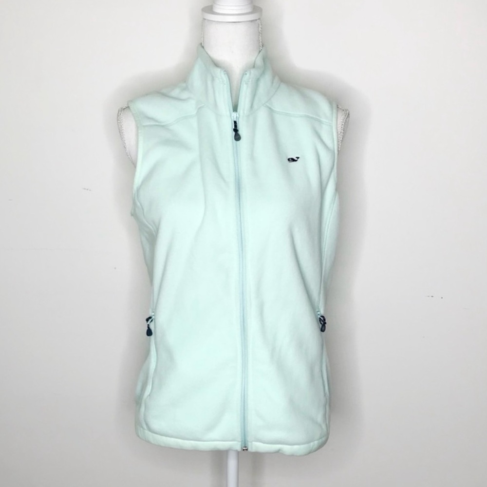 VINEYARD VINES Teal Fleece Vest Size Small